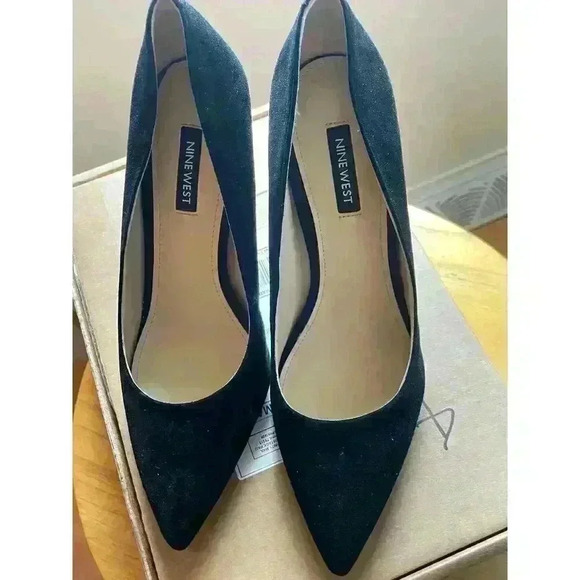 New! Nine West Women's Black Suede Trendz Pump Size 9 - Picture 7 of 7